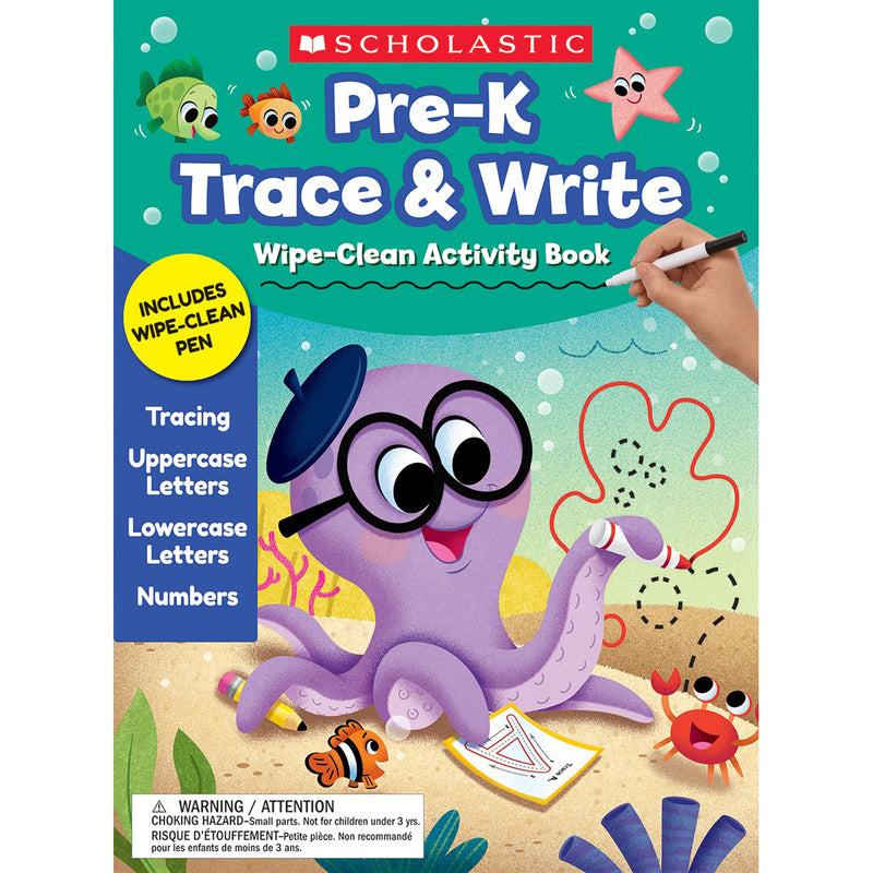 Pre-k Trace & Write Activity Book Wipe Clean