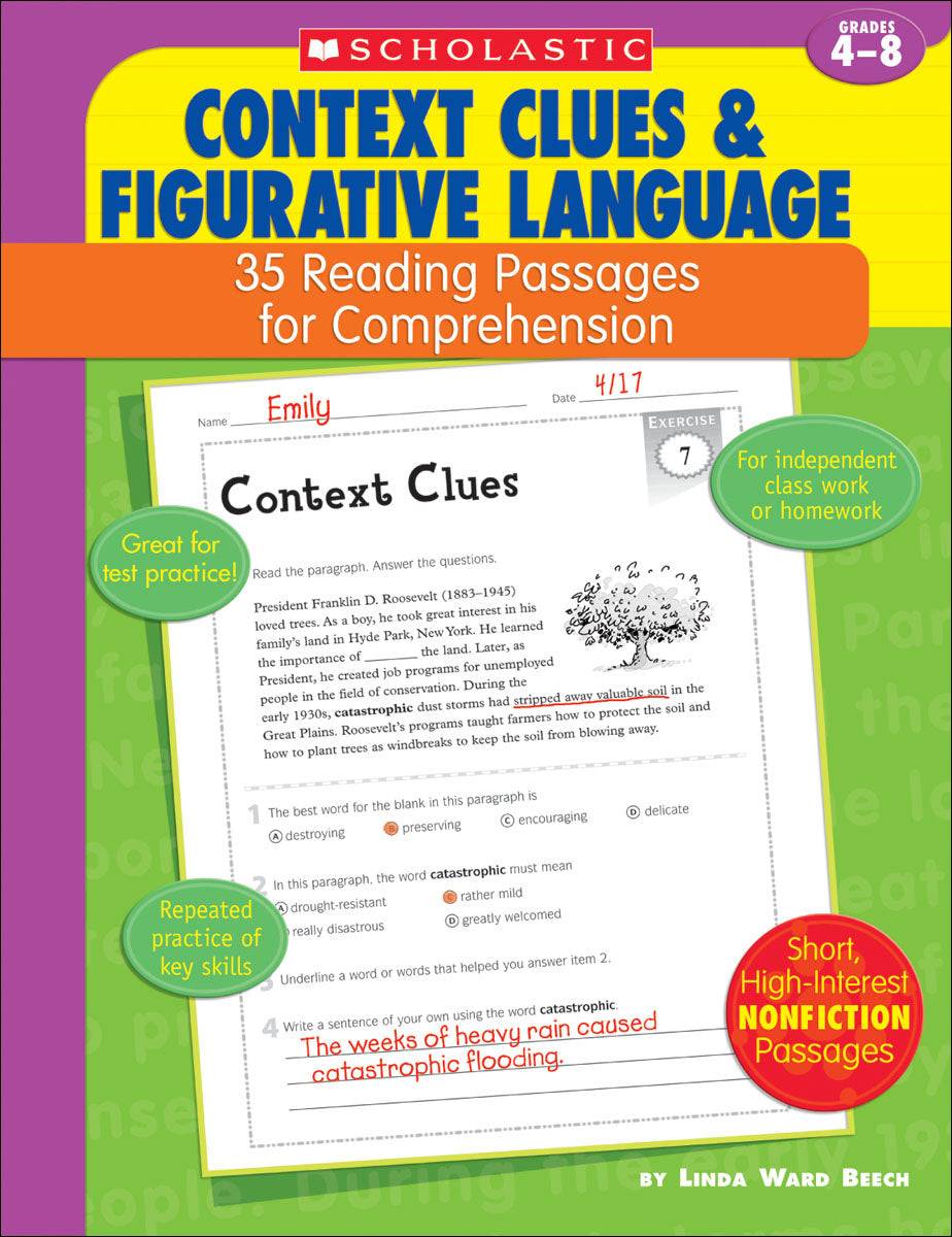 Context Clues & Figurative Language 35 Passages For Comprehension