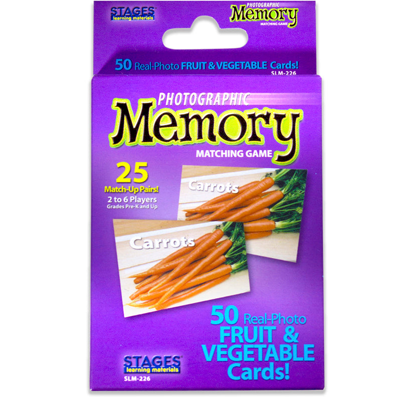 Fruit & Vegetables Photographic Memory Matching Game