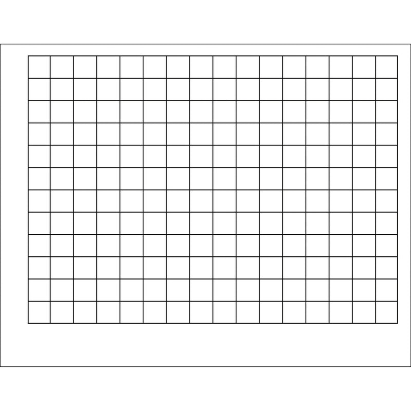 Wipe-off Chart Graphing Grid 1-1-2 Inch Squares 22 X 28