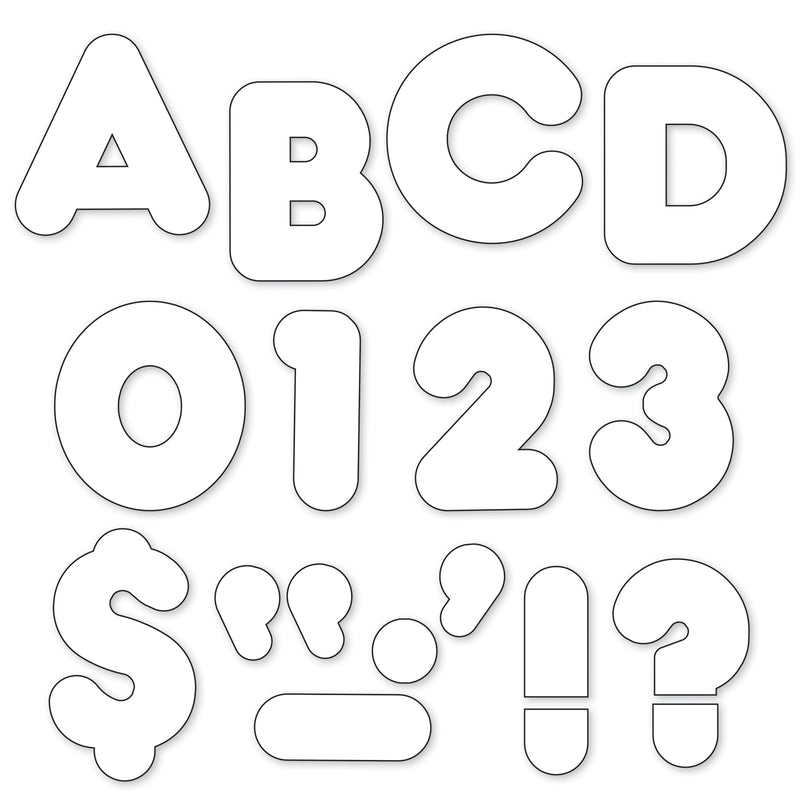 (6 Pk) Ready Letters 4in Casual White