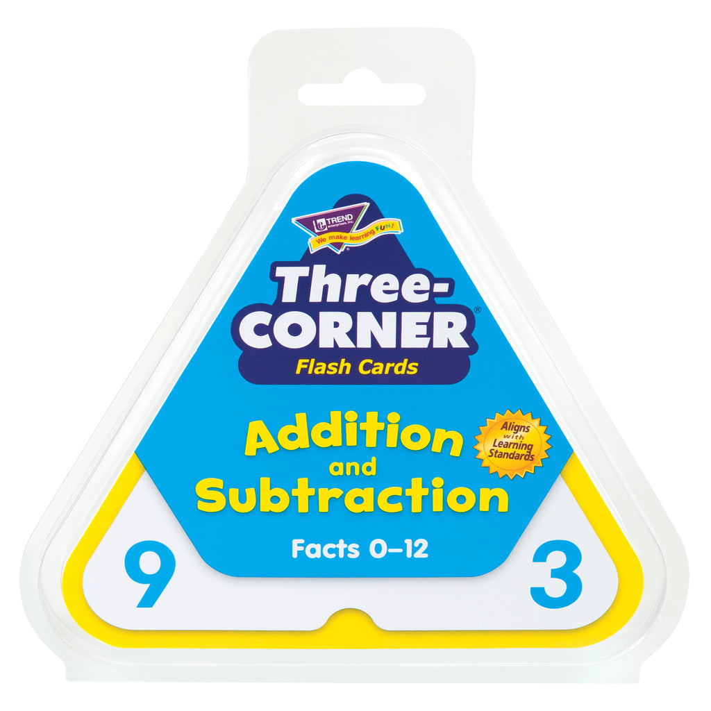 Three-corner Flash Cards 48-pk Addition & Subtraction