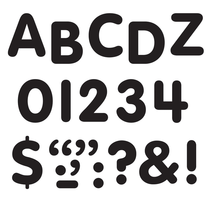 Stick-eze 1in Black Letters Numbers And Punctuation Marks