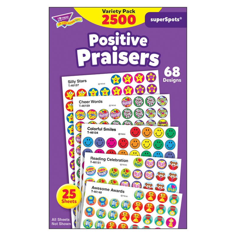 Superspots Stickers Positive 2500pk Praise