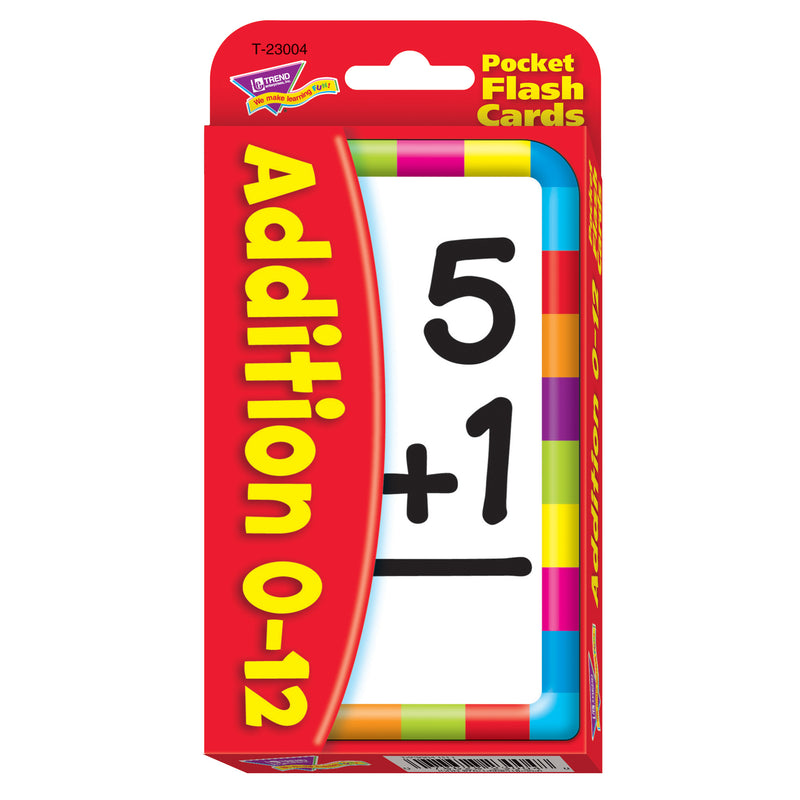 Pocket Flash Cards Addition 56-pk 3 X 5 Two-sided Cards