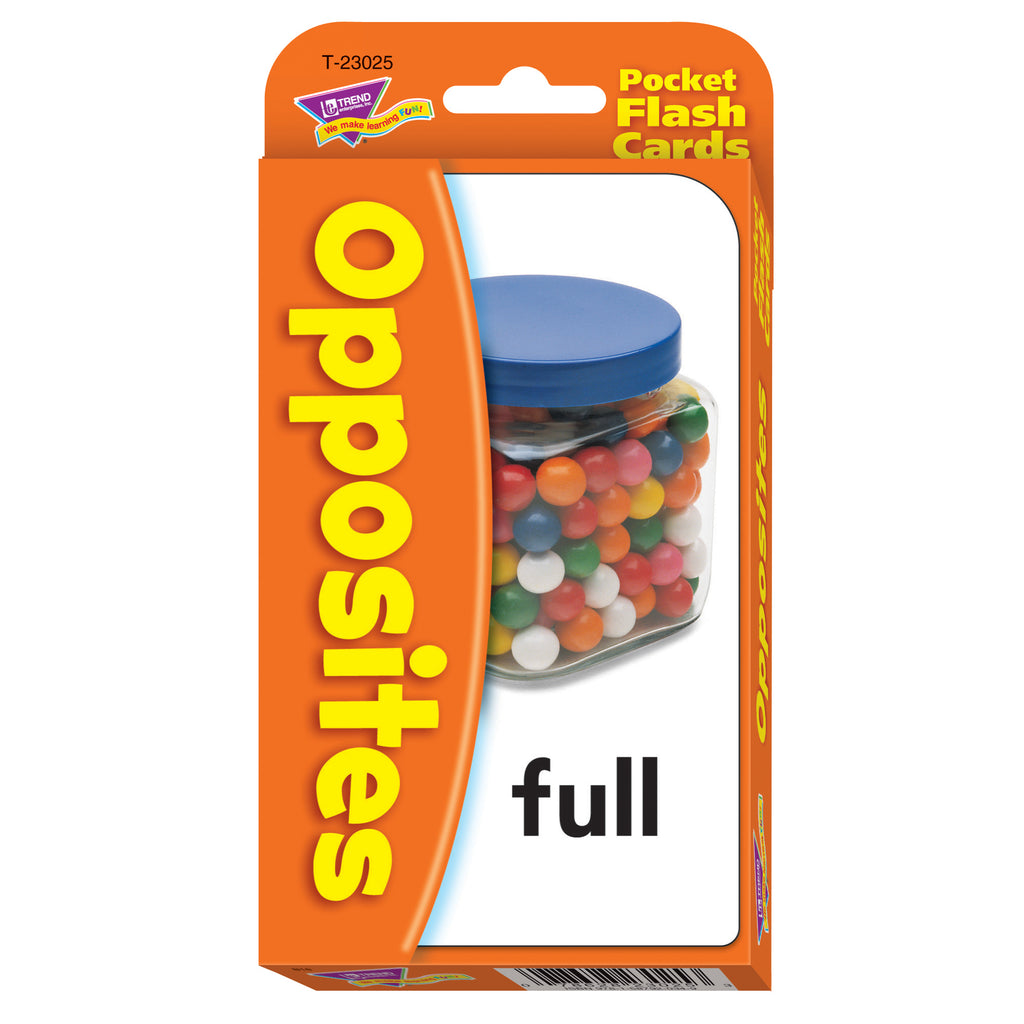 Pocket Flash Cards Opposites 56-pk 3 X 5 Two-sided Cards