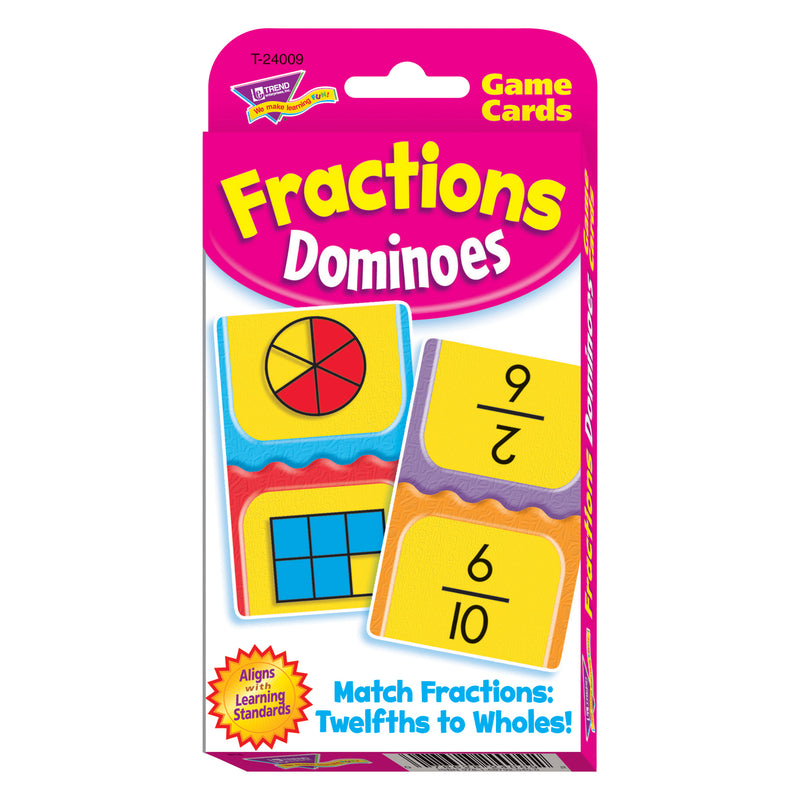 (6 Ea) Challenge Cards Fractions Dominoes