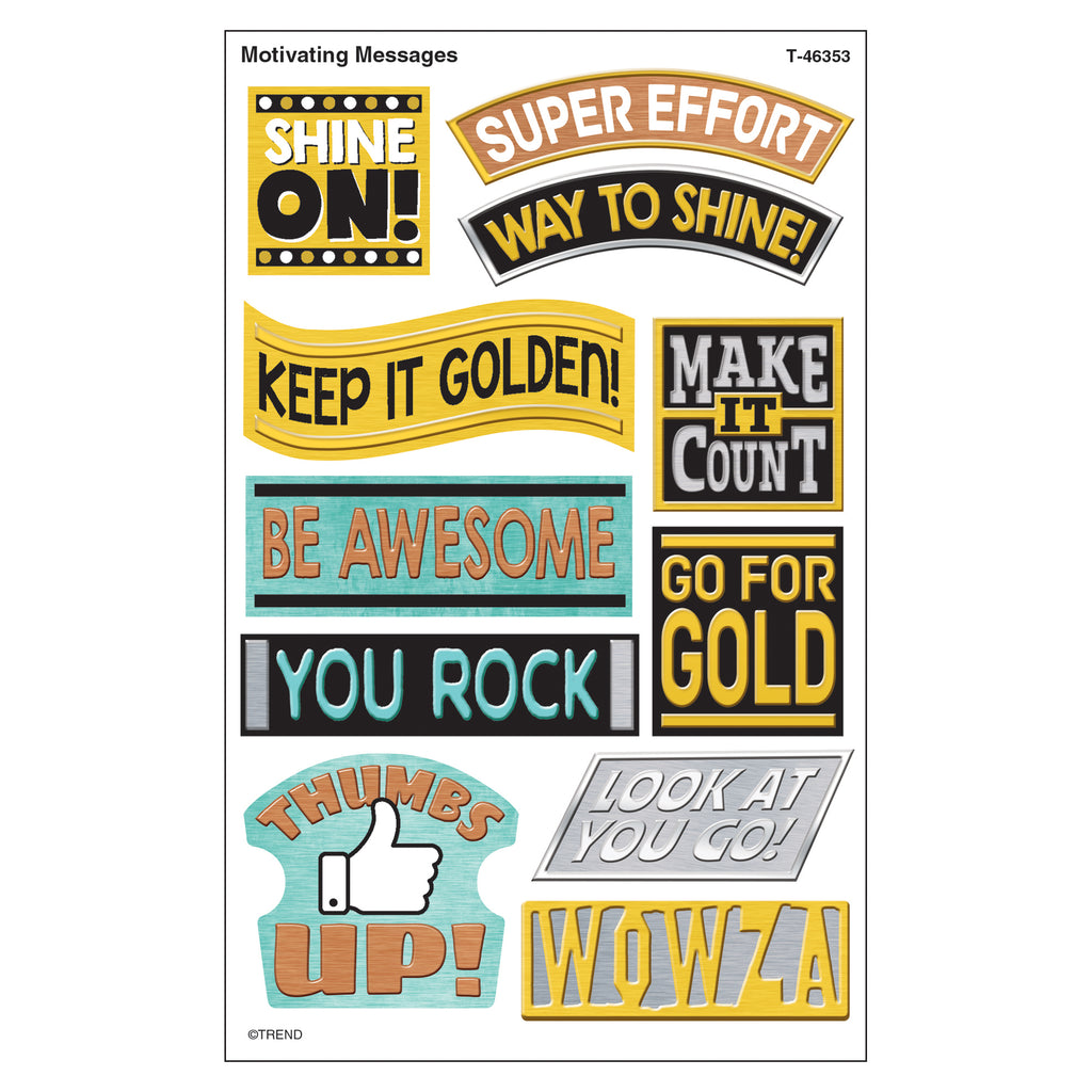 Motivating Messgs Sprshps Stickers Large I Love Metal