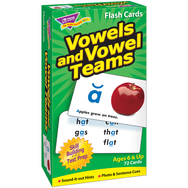 Flash Cards Vowels & Vowel Teams 72-box