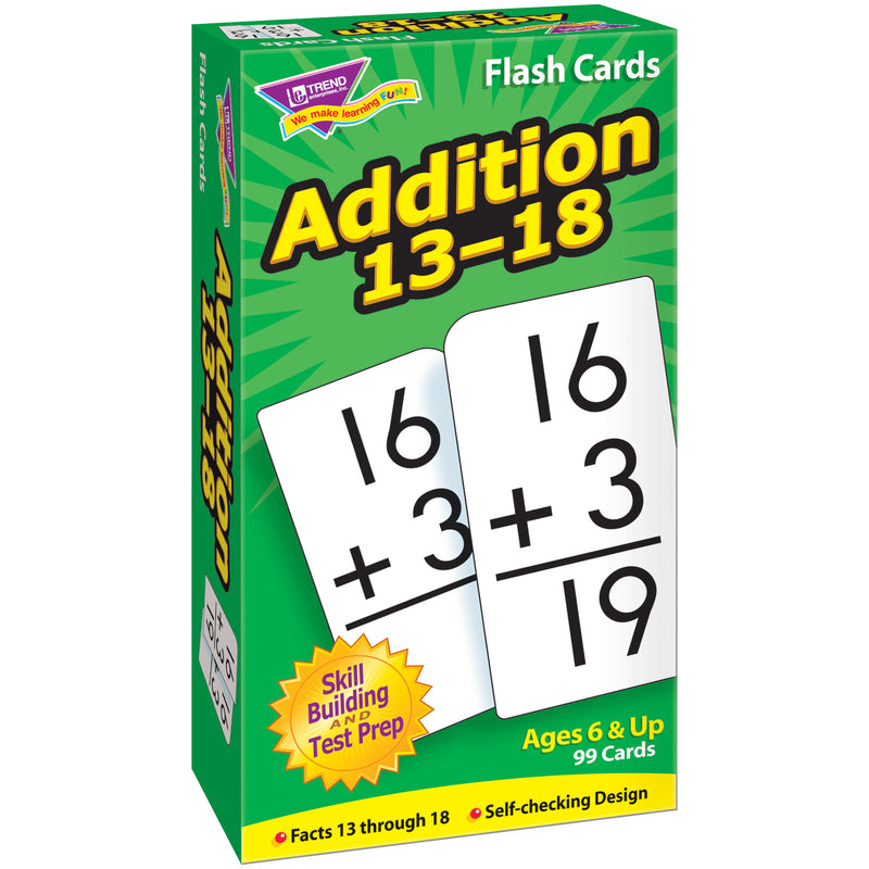 Flash Cards Addition 13-18 99-box