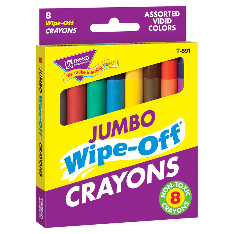 (6 Bx) Wipe-off Crayons Jumbo 8 Per Pk