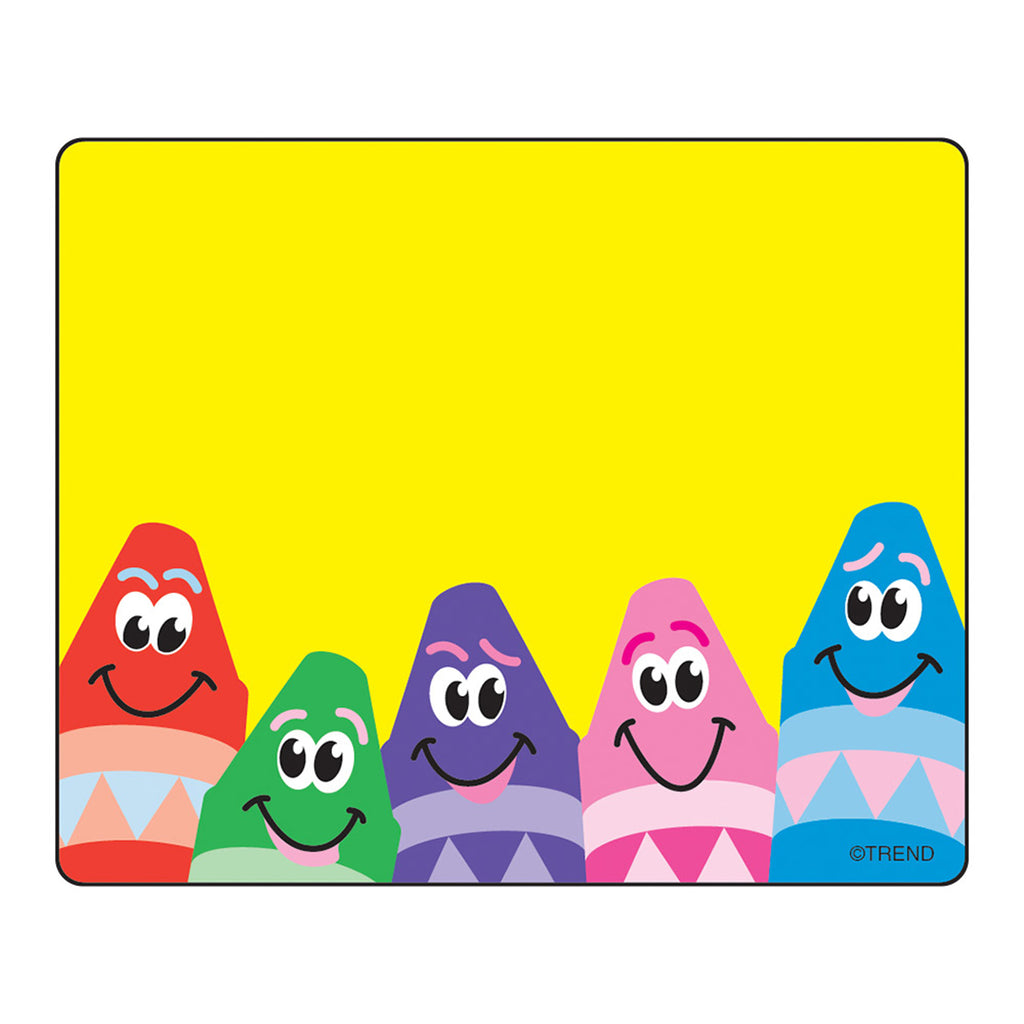 Name Tags Colorful Crayons 36-pk
