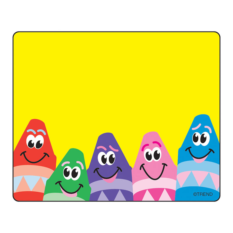 Name Tags Colorful Crayons 36-pk