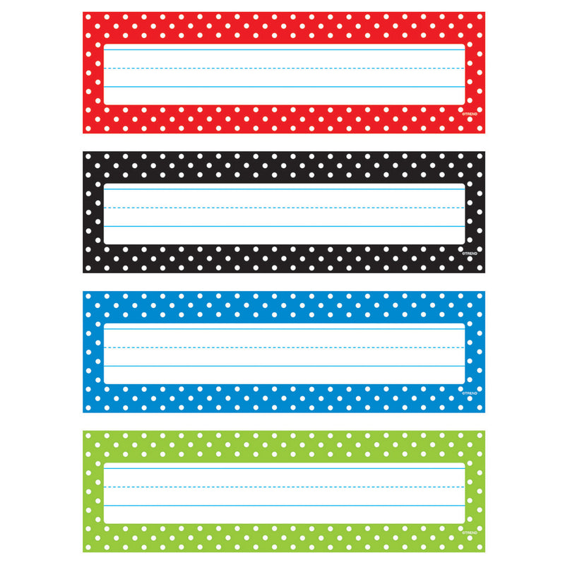 (6 Pk) Polka Dots Desk Toppers Name Plates