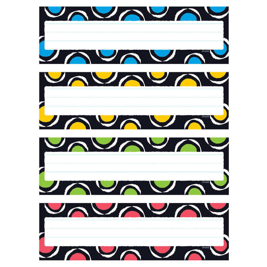 (6 Pk) Strokes Circles Desk Name Plates Pals Toppers 32 Per Pack