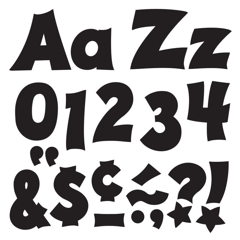 Black 4in Combo Pack Uppercase Lowercase