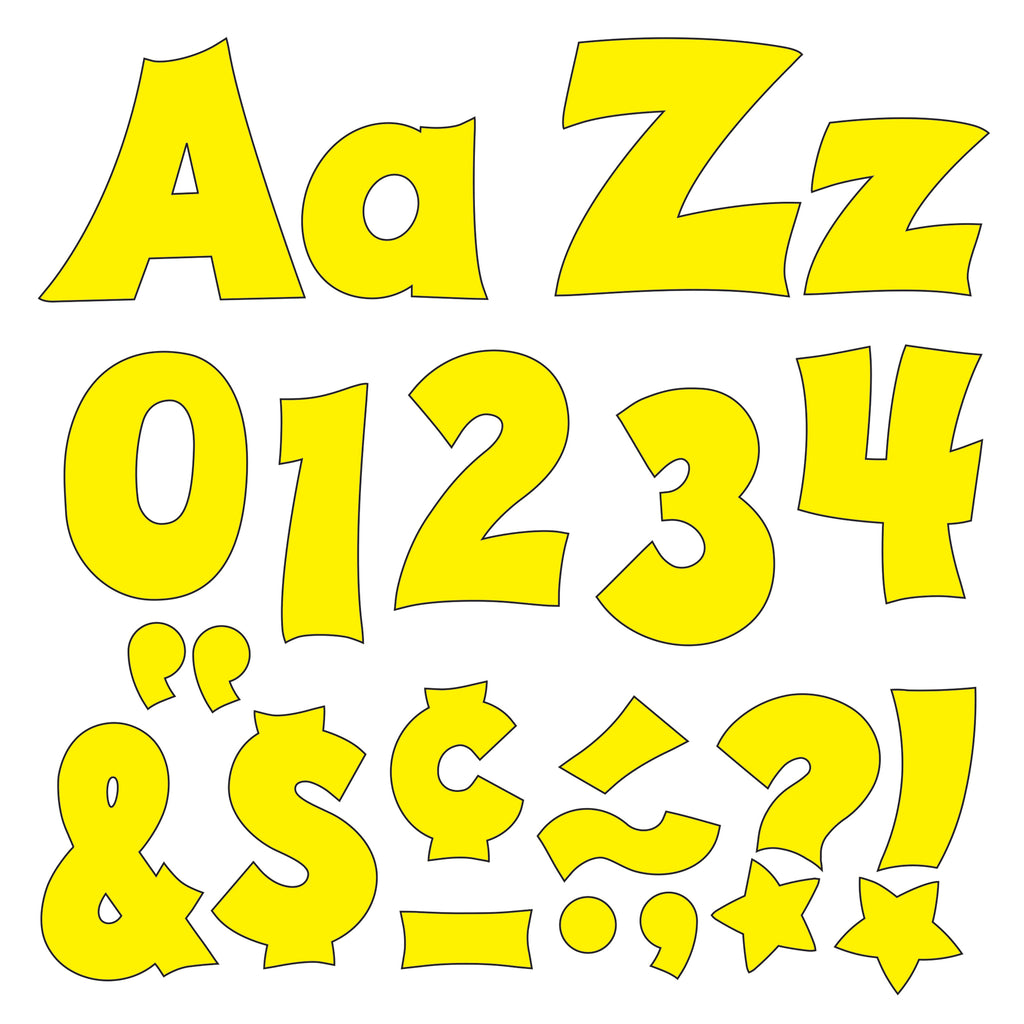 Yellow 4in Combo Pack Uppercase Lowercase