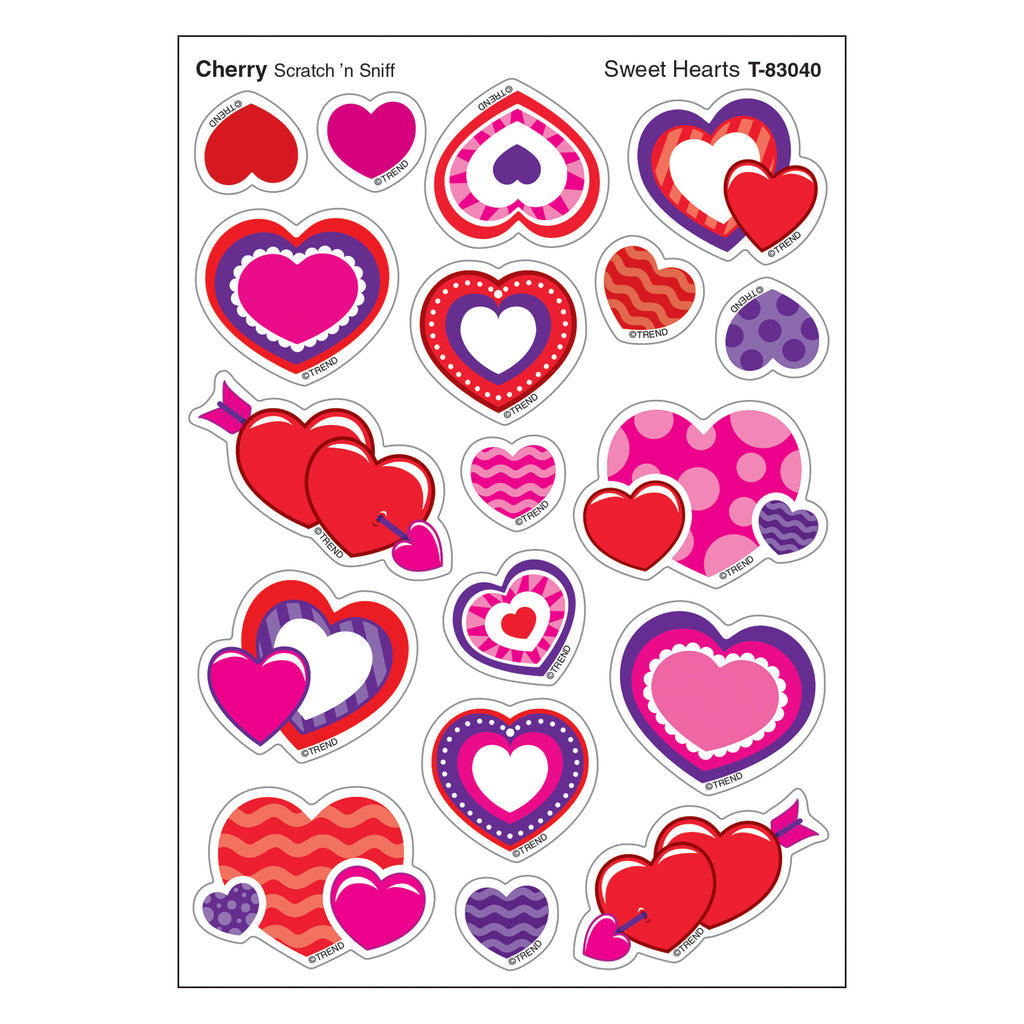 Sweet Hearts-cherry Shapes Stinky Stickers