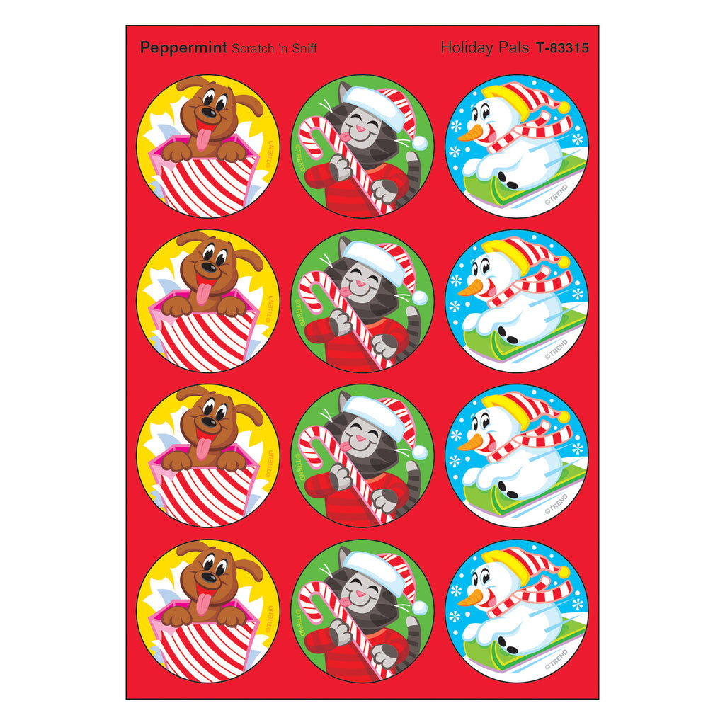 Holiday Pals-peppermint Stinky Stickers