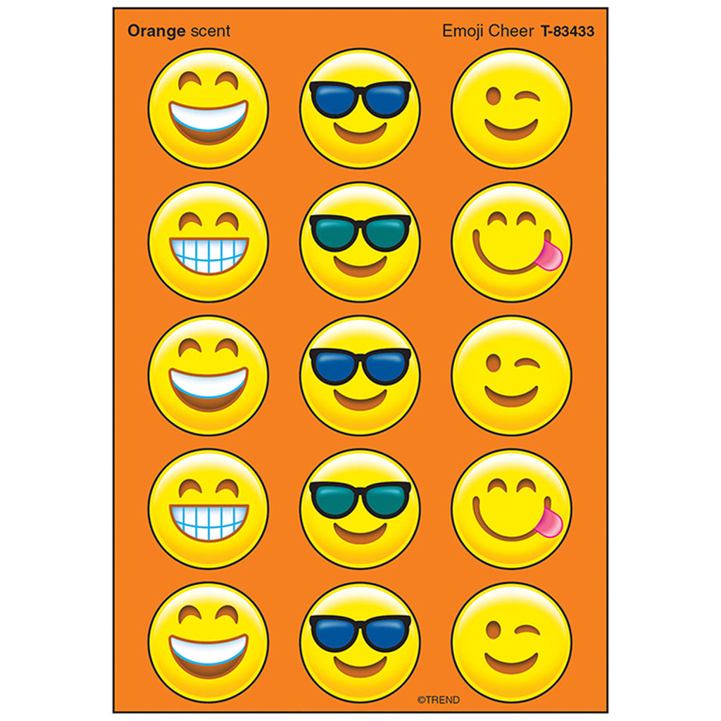 Emoji Cheer Stinky Stickers Large Round