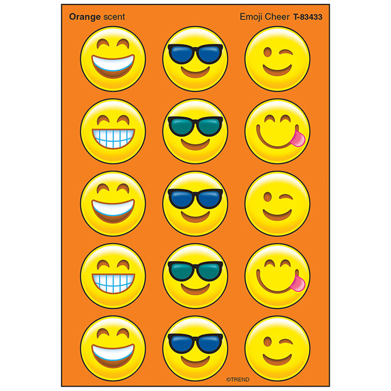 Emoji Cheer Stinky Stickers Large Round