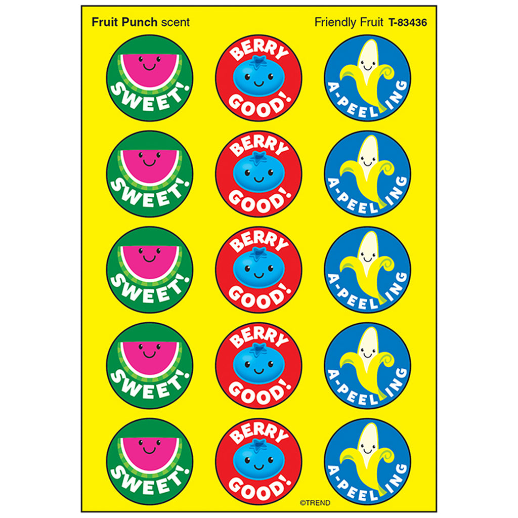 Friendly Fruit Stinky Stickers Lg Round