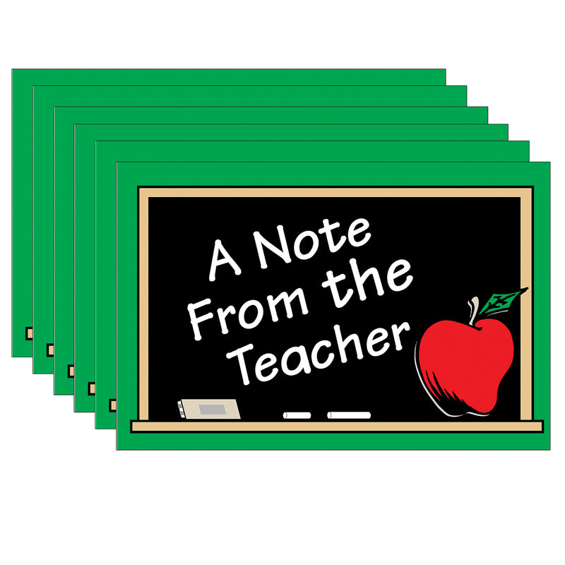(6 Pk) A Note From The Teacher Postcards 30 Per Pk 4x6