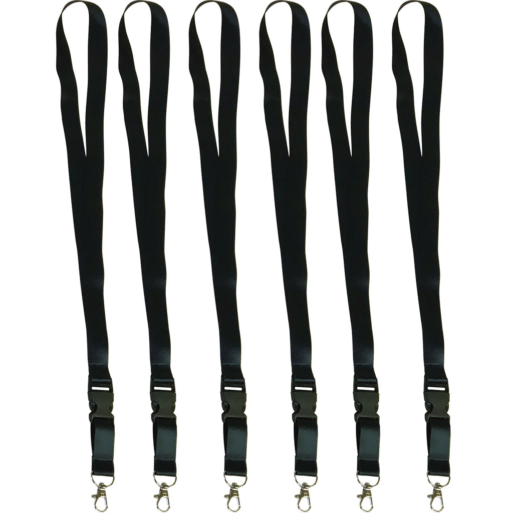(6 Pk) Black Lanyard