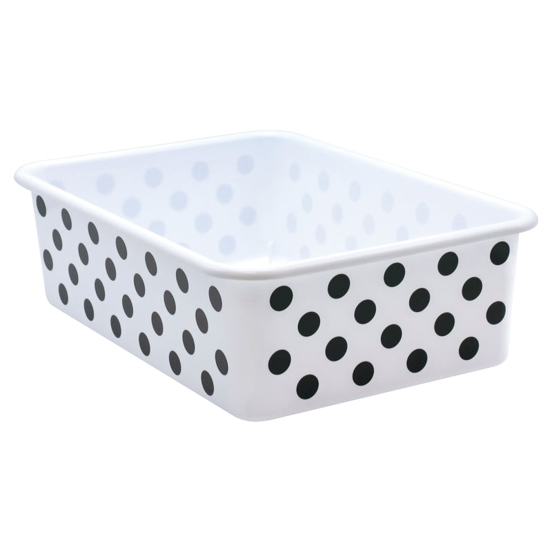Black Polka Dots Large Storage Bin Plastic