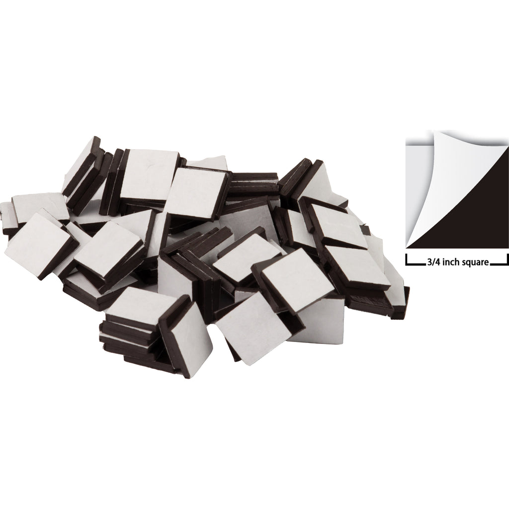 50pk 3-4in Adhesive Magnetic Square