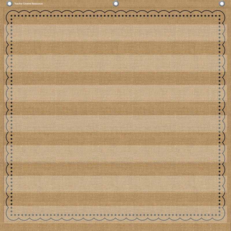 7pocket Pocket Chart Burlap 28x28
