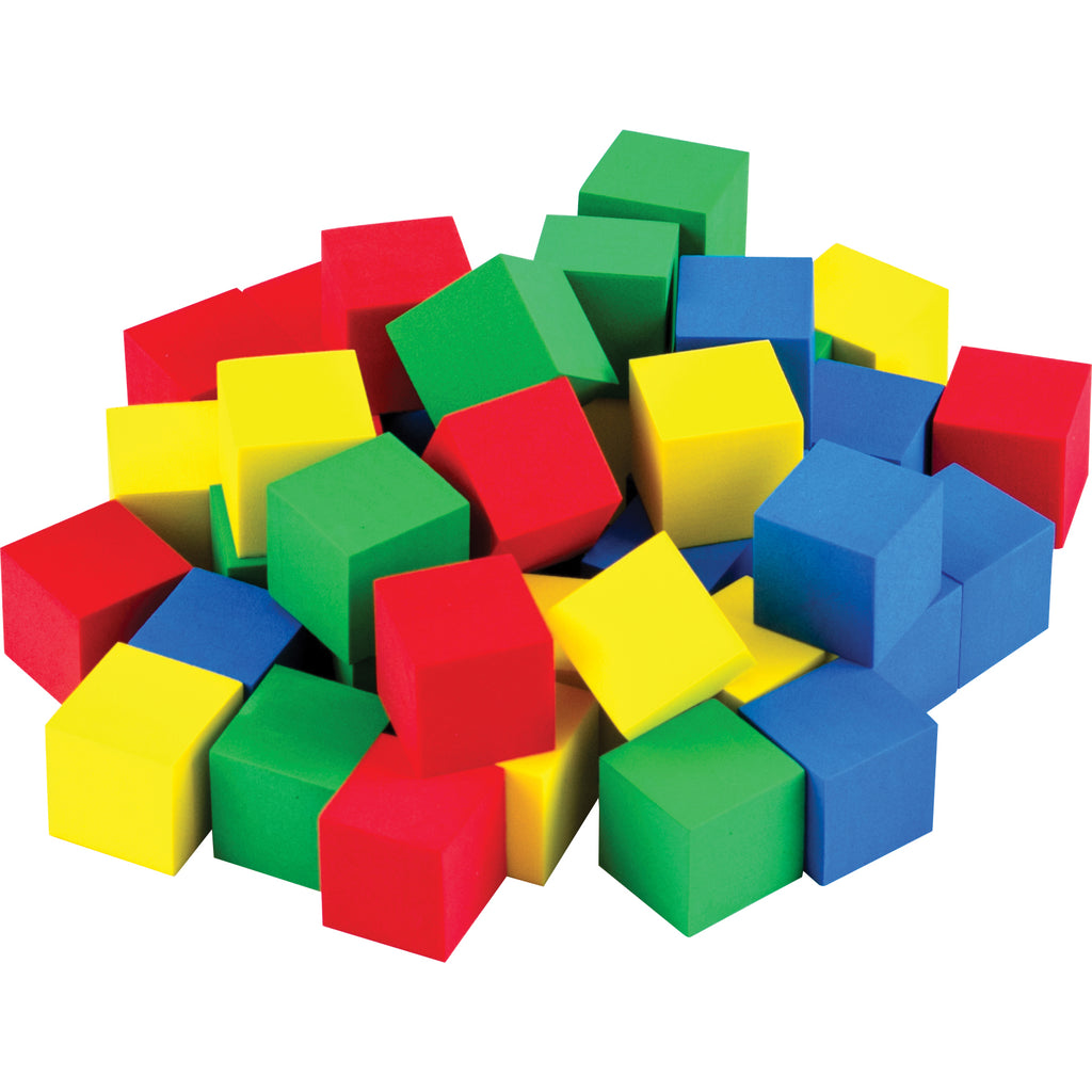 Multicolor 3-4in Foam Cubes 40 Ct Stem Basics