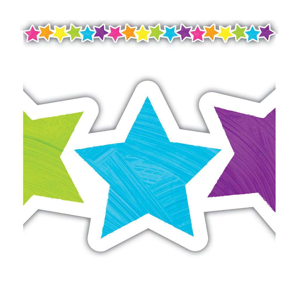 Brights 4Ever Stars Die-Cut Border Trim, 35 Feet
