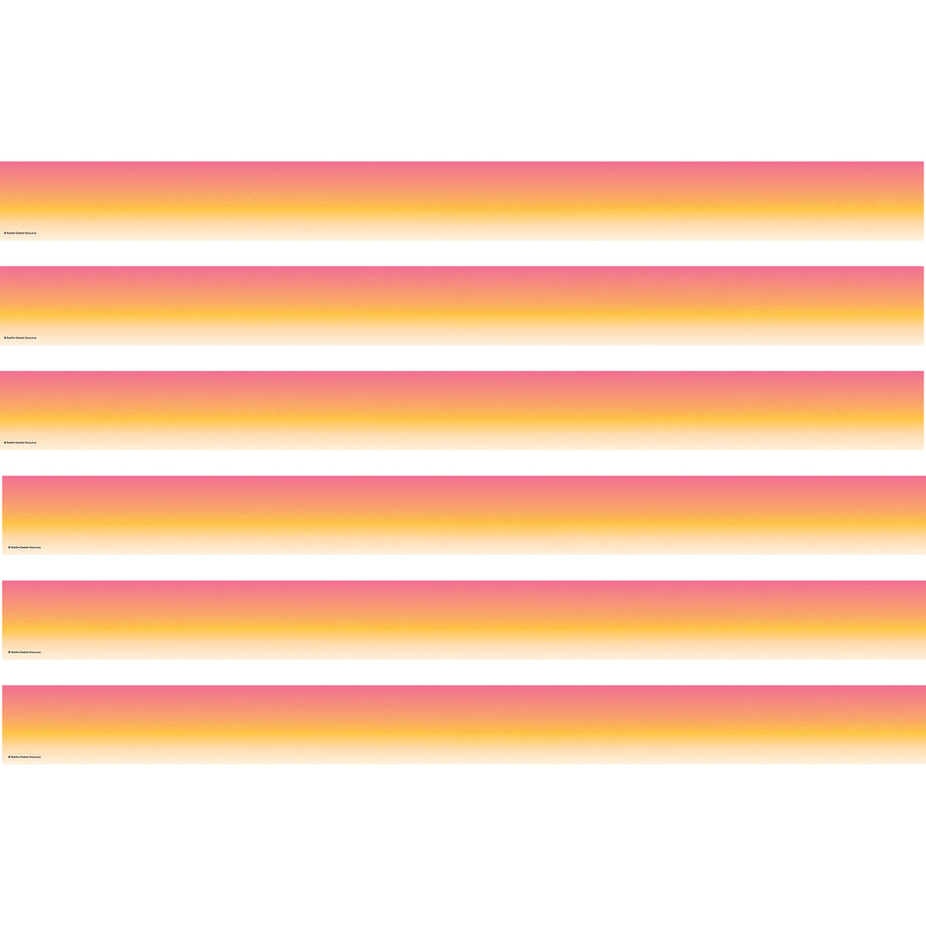 (6 Pk) Pink & Orange Color Bordr