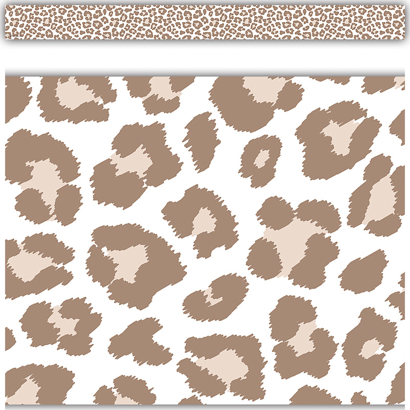 Blush Leopard Print Straight Border
