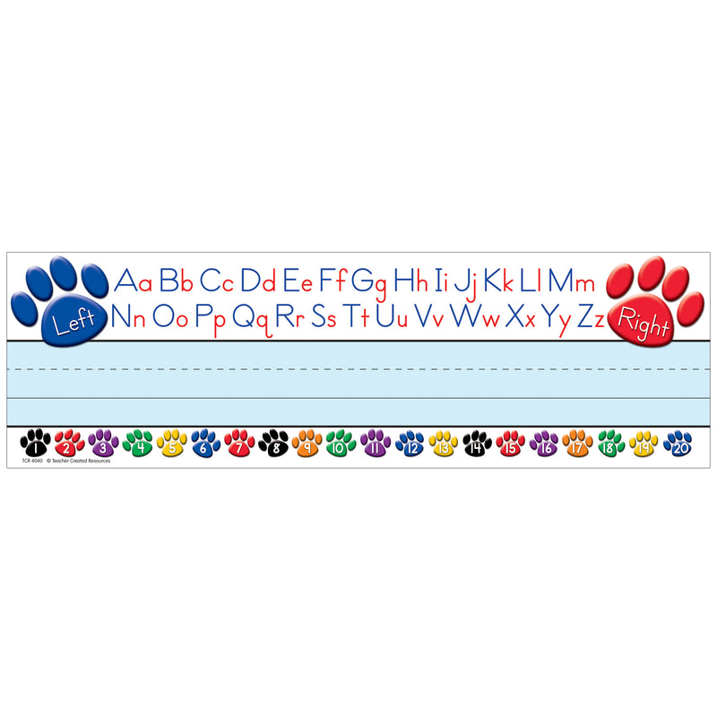 Paw Prints Left-right Alphabet Name Plates