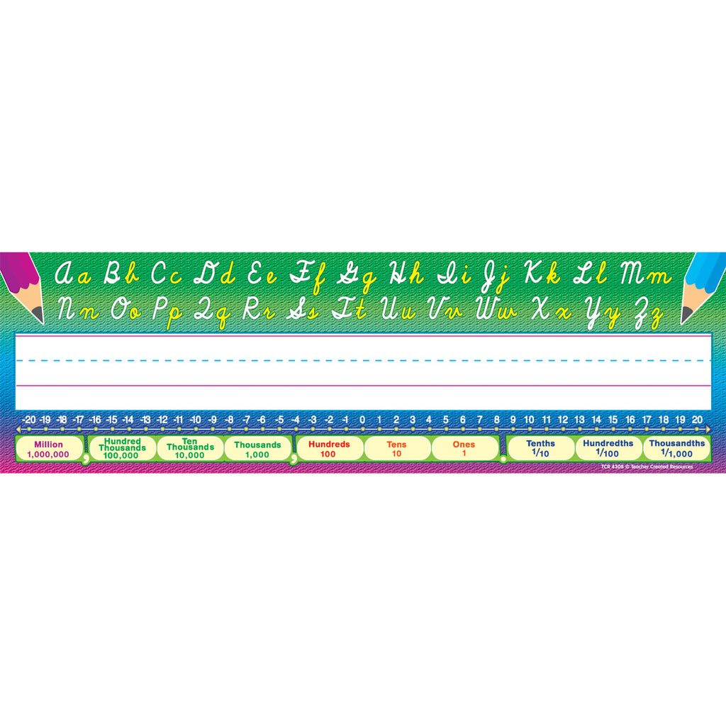 Cursive Writing 36pk Flat Name Plates 3-1-2 X 11-1-2