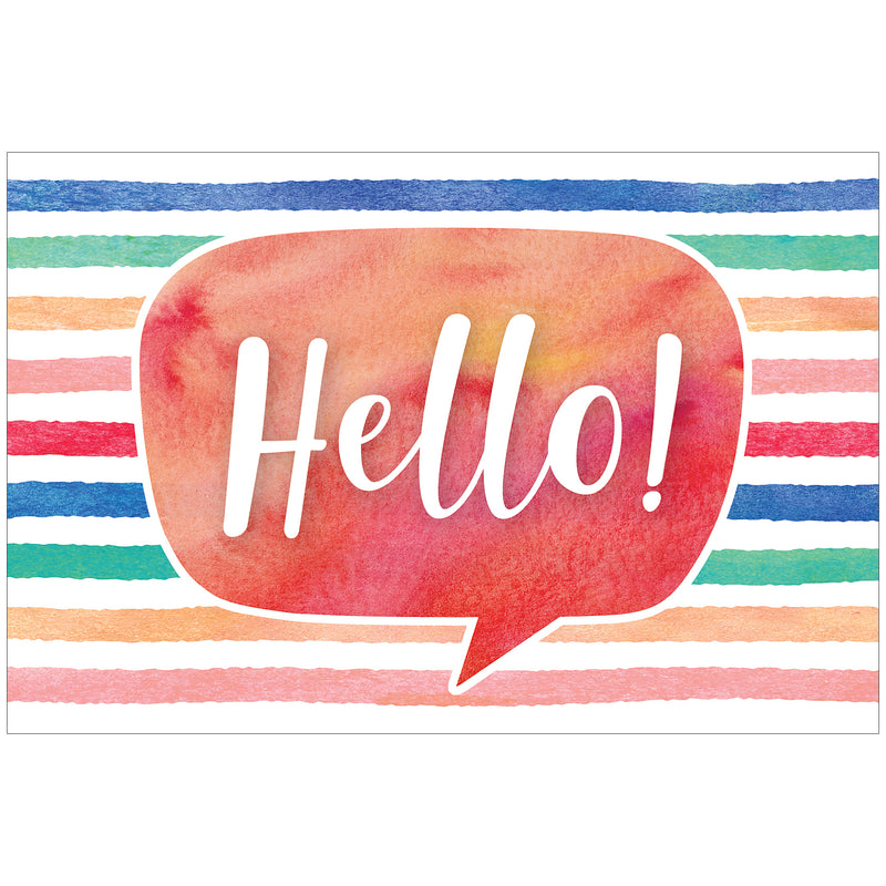 Watercolor Hello Postcards