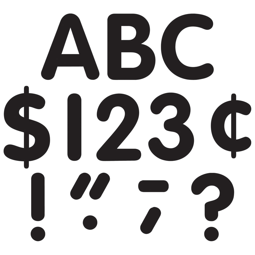Black Classic Font 4in Letters Uppercase Pack
