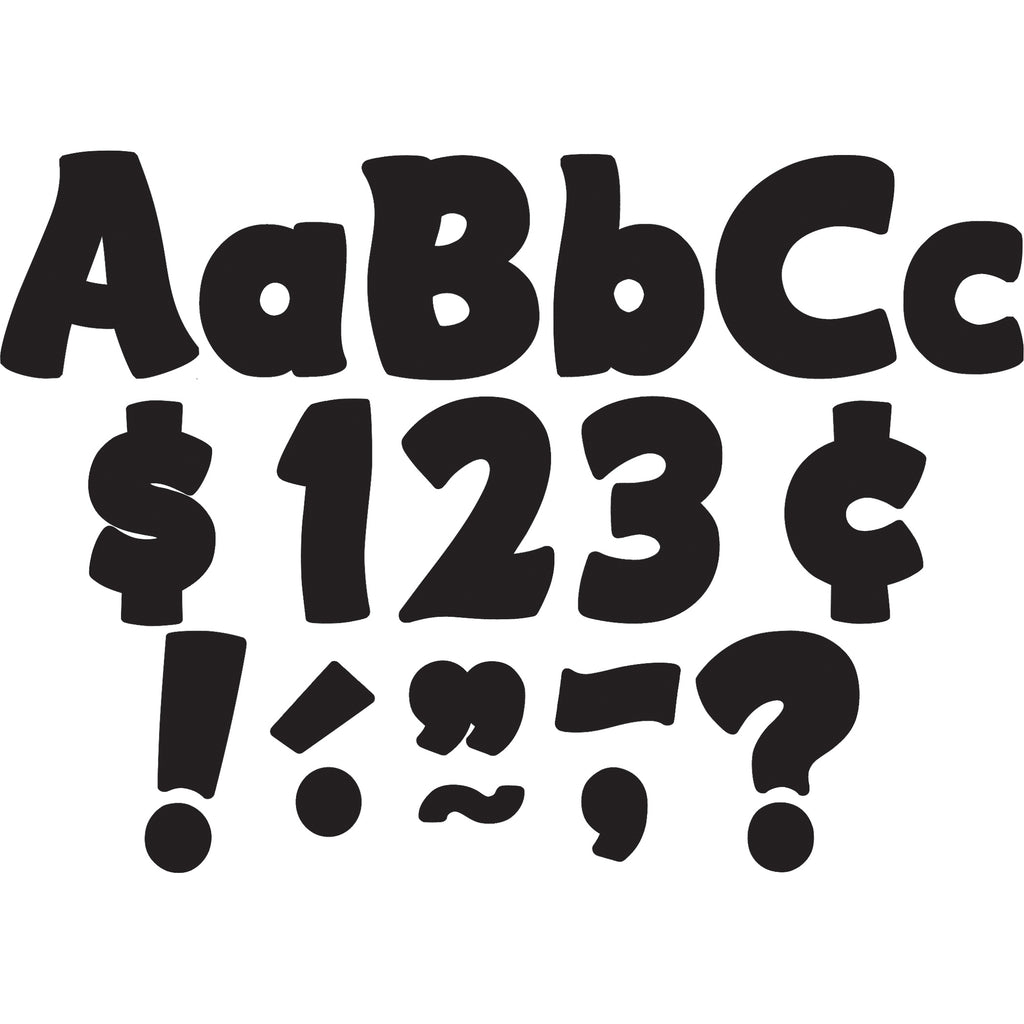 Black Funtastic 4in Letters Combo Pack