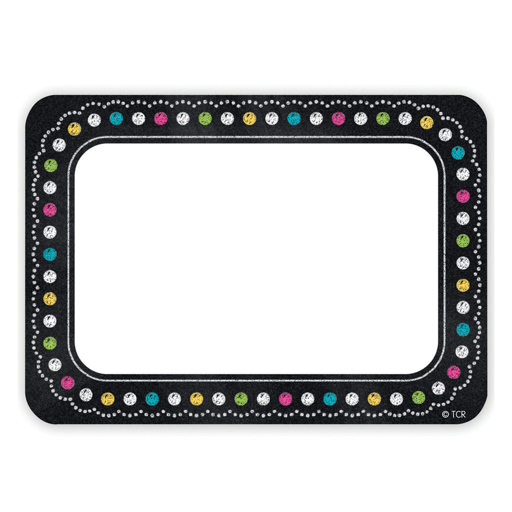 Chalkboard Brights Name Tags