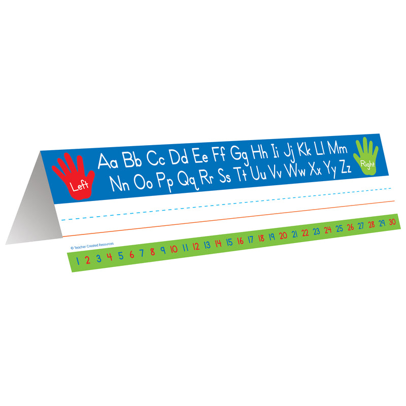 Left Right Alphabet Tent Name Plate