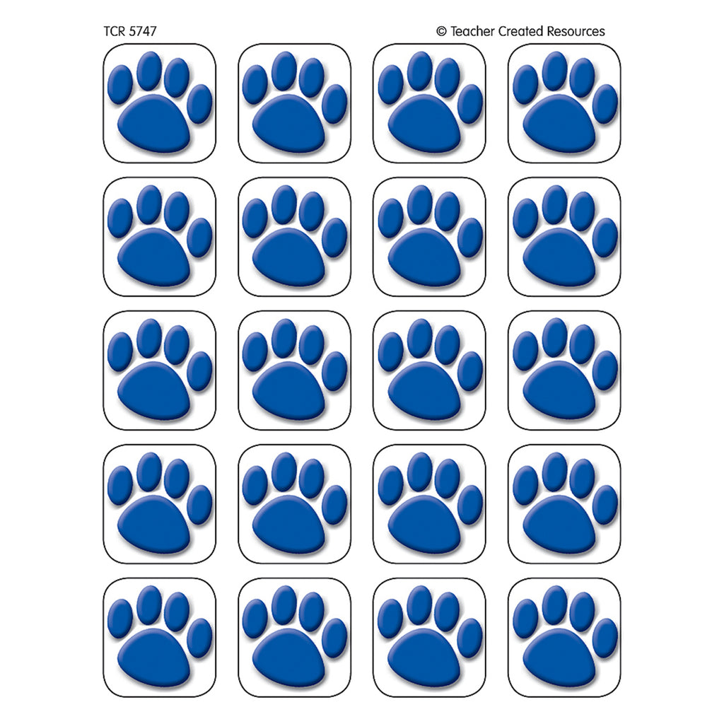 Blue Paw Prints Stickers 120 Stks