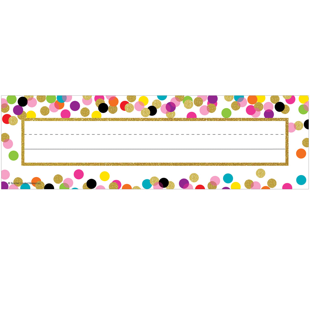 (6 Pk) Confetti Name Plates