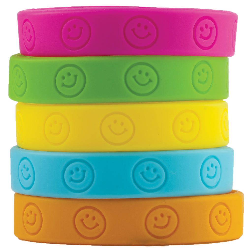 Happy Faces Wristbands 10-pk