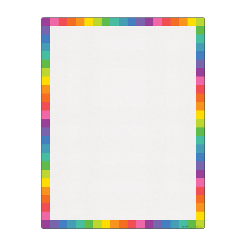 Colorful Blank Write-on-wipe-off Chart