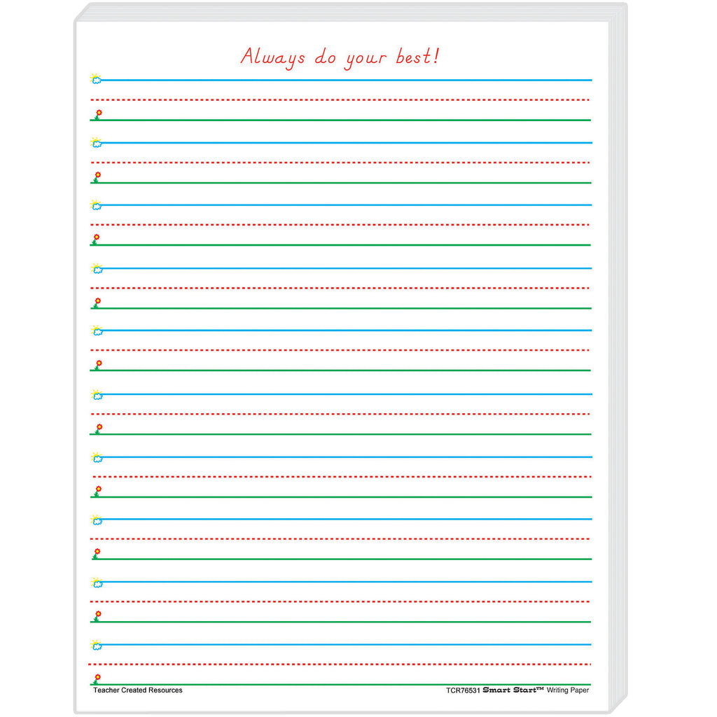 (2 Pk) Smart Start 1-2 Writing Paper 100 Shts Per Pk