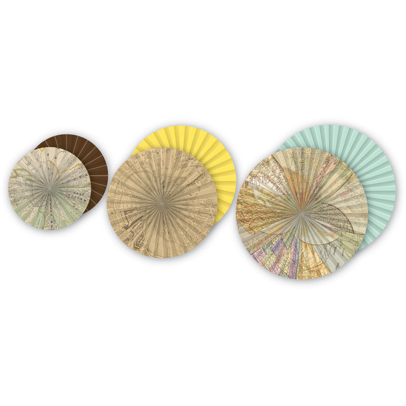 Travel The Map Hanging Paper Fans