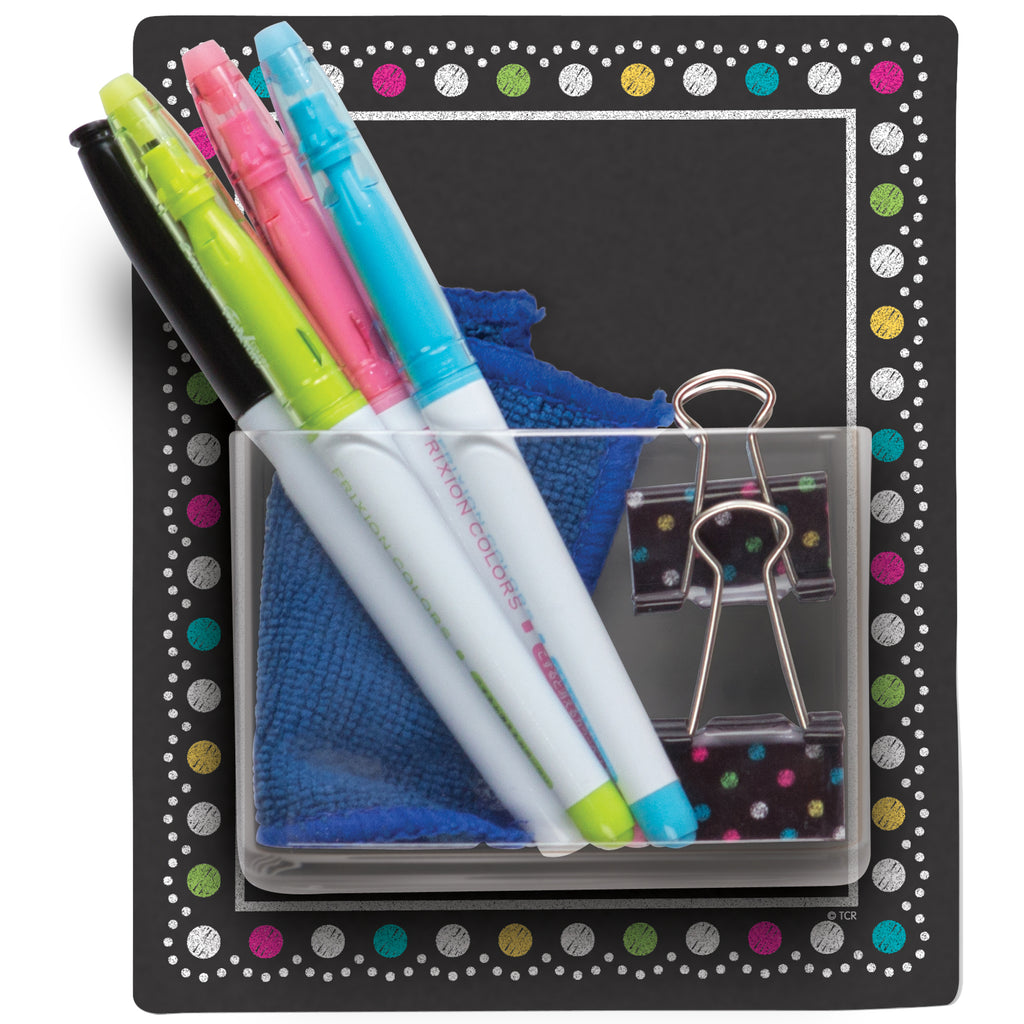 (3 Ea) Clingy Thingies Storage Pocket Chalkboard Brights