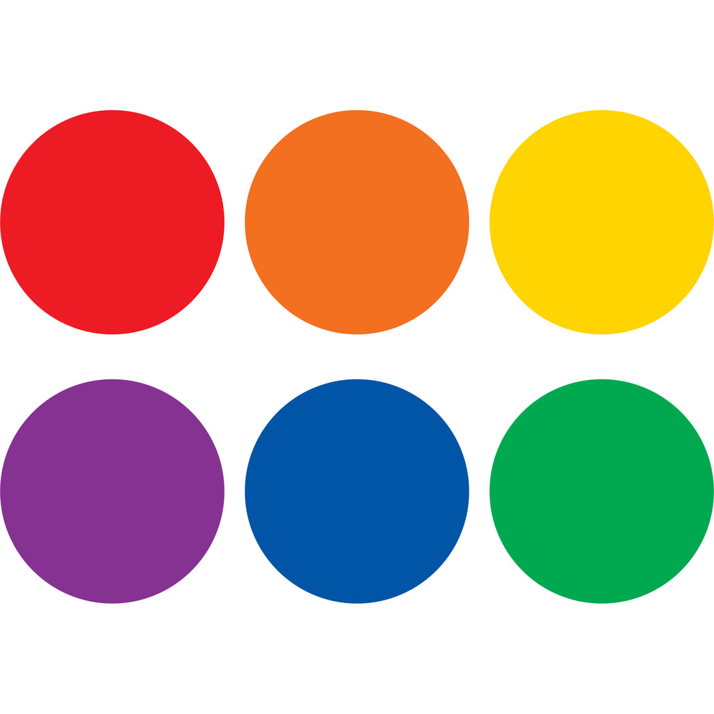 Writing Spots Colorful Circles 4in Spot On Dry-erase Desktop